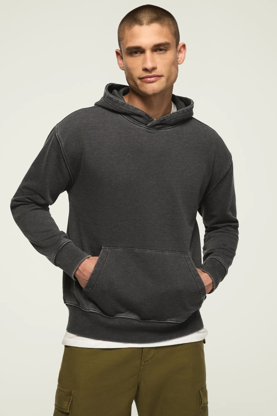 VENICE BURNOUT FRENCH TERRY HOODIE — JET BLACK — image 1