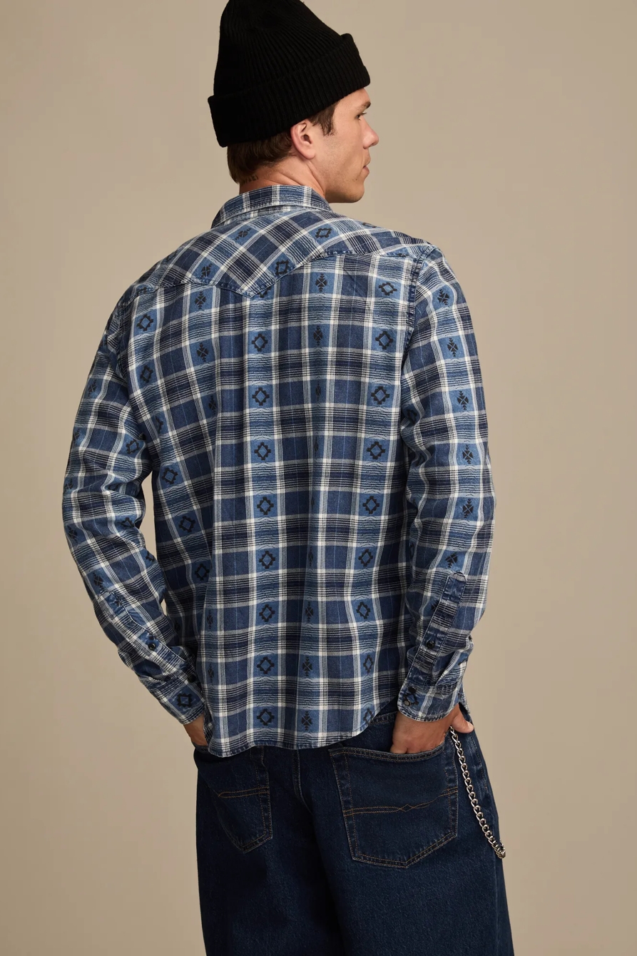 DOBBY INDIGO WESTERN — INDIGO MULTI — image 3