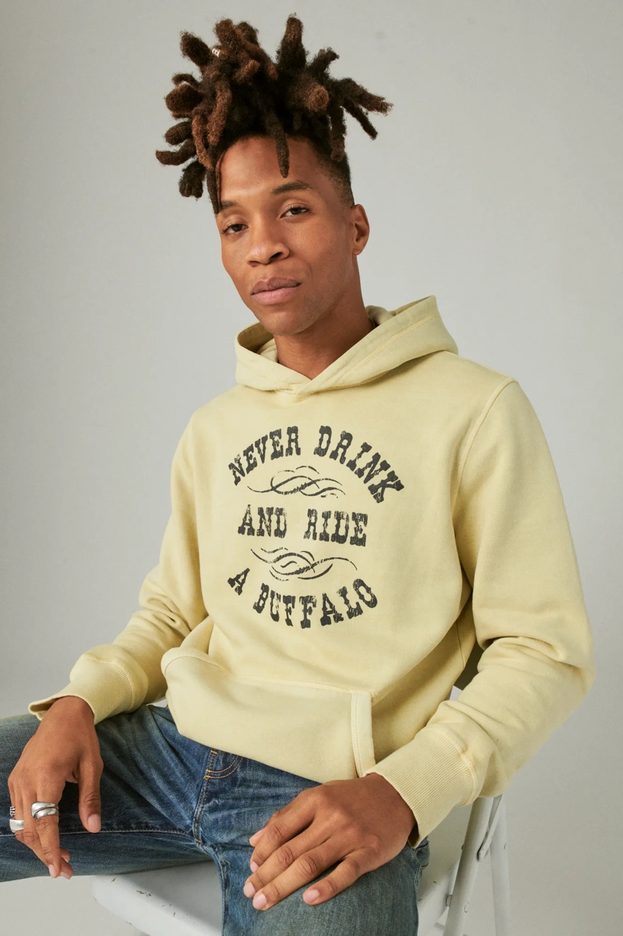 YELLOWSTONE NEVER DRINK HOODIE — OYSTER GRAY — image 1