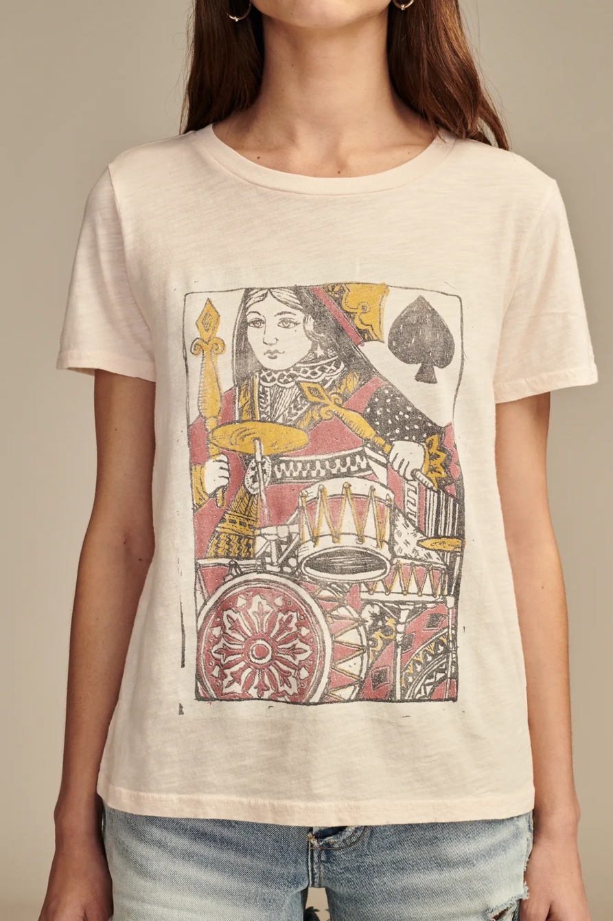 QUEEN OF SPADES CLASSIC CREW — SOFT PINK — image 2