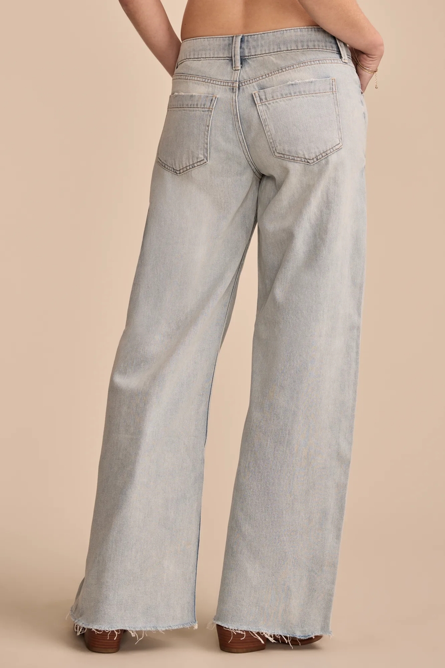 PLEATED LIQUID DENIM LUXE PALAZZO — THE CHILLS — image 6