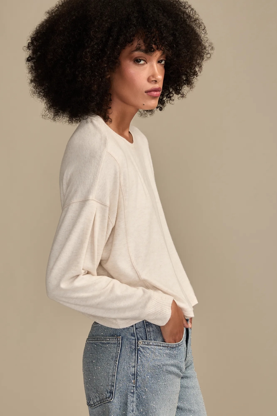CLOUD EXPOSED SEAM TOP — STRAW HEATHER — image 5