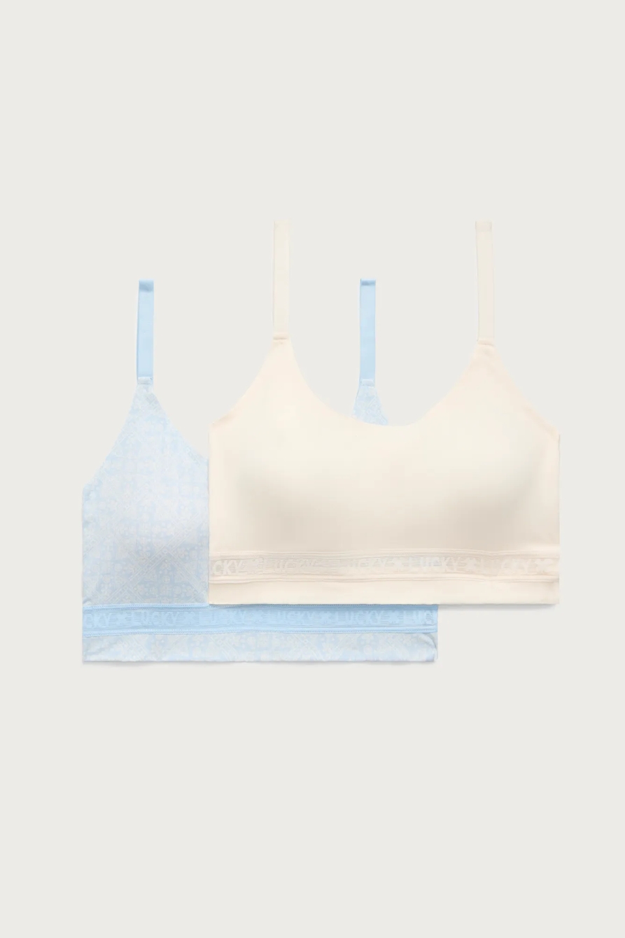 2HGR PLUS BRUSH MICRO LOUNGE BRA — MEDIUM BLUE — image 2