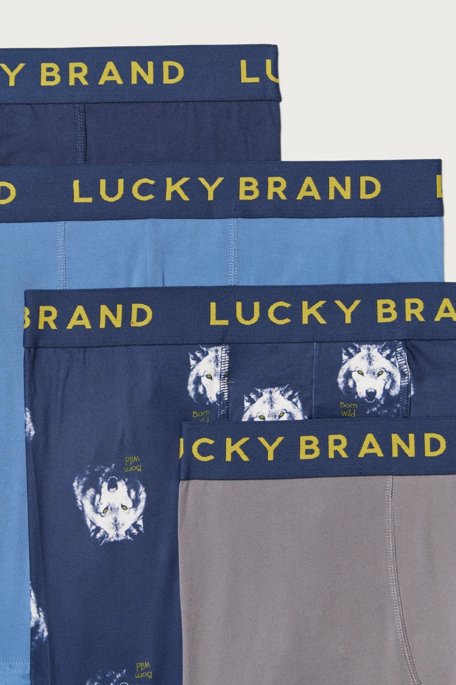 4 PACK ESSENTIAL SOFT BOXER BRIEFS — INDIGO PRINT — image 2