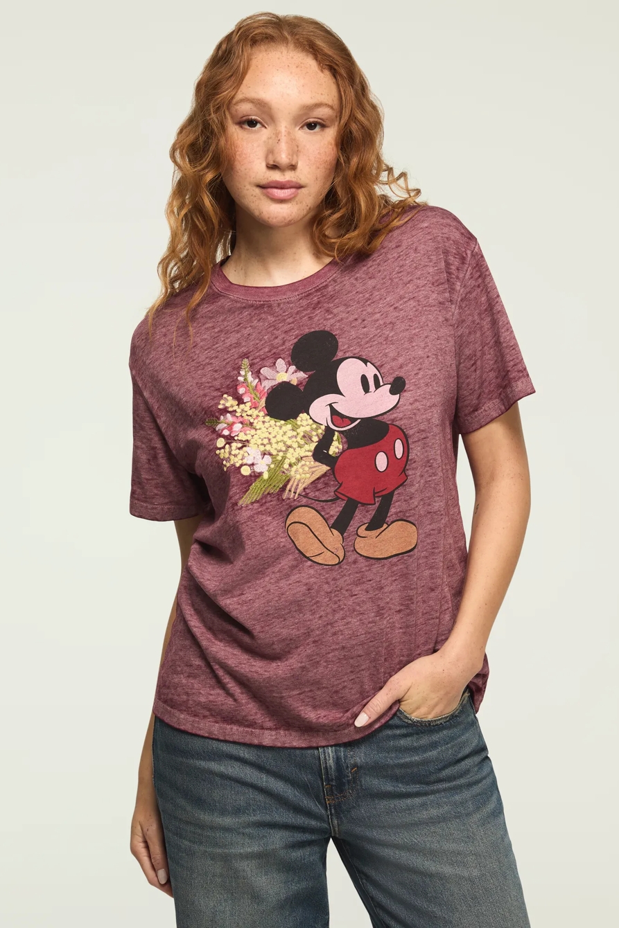 MICKEY FLOWERS BOYFRIEND TEE — SASSAFRAS — image 2