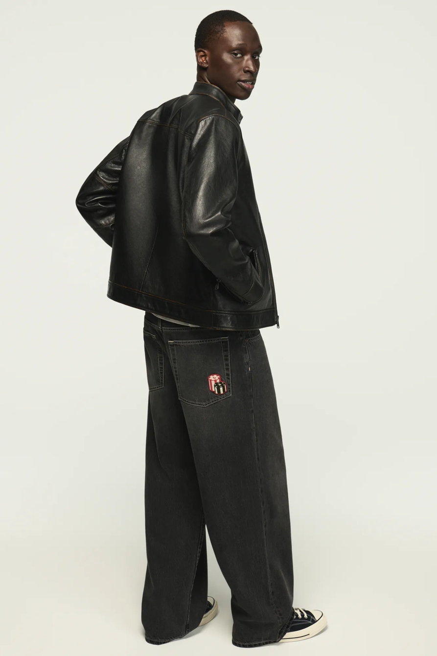 BONNEVILLE LEATHER JACKET — BLACK — image 5
