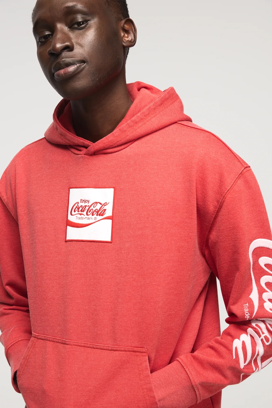 COCA-COLA LOGO HOODIE — FIERY RED — image 5