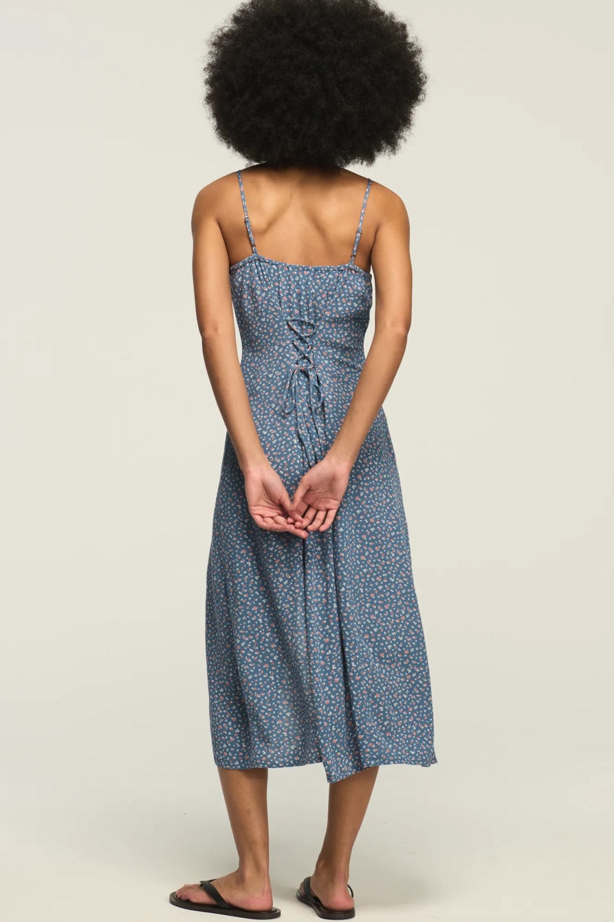 CONVERSATIONAL SIMONE SLIP — BLUE DITSY — image 3
