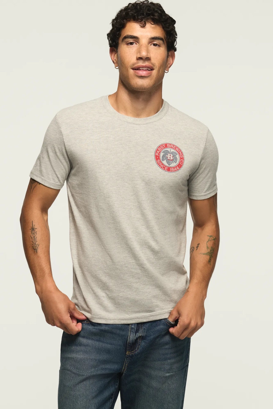Pabst Emblem Tee — GRAY — image 2