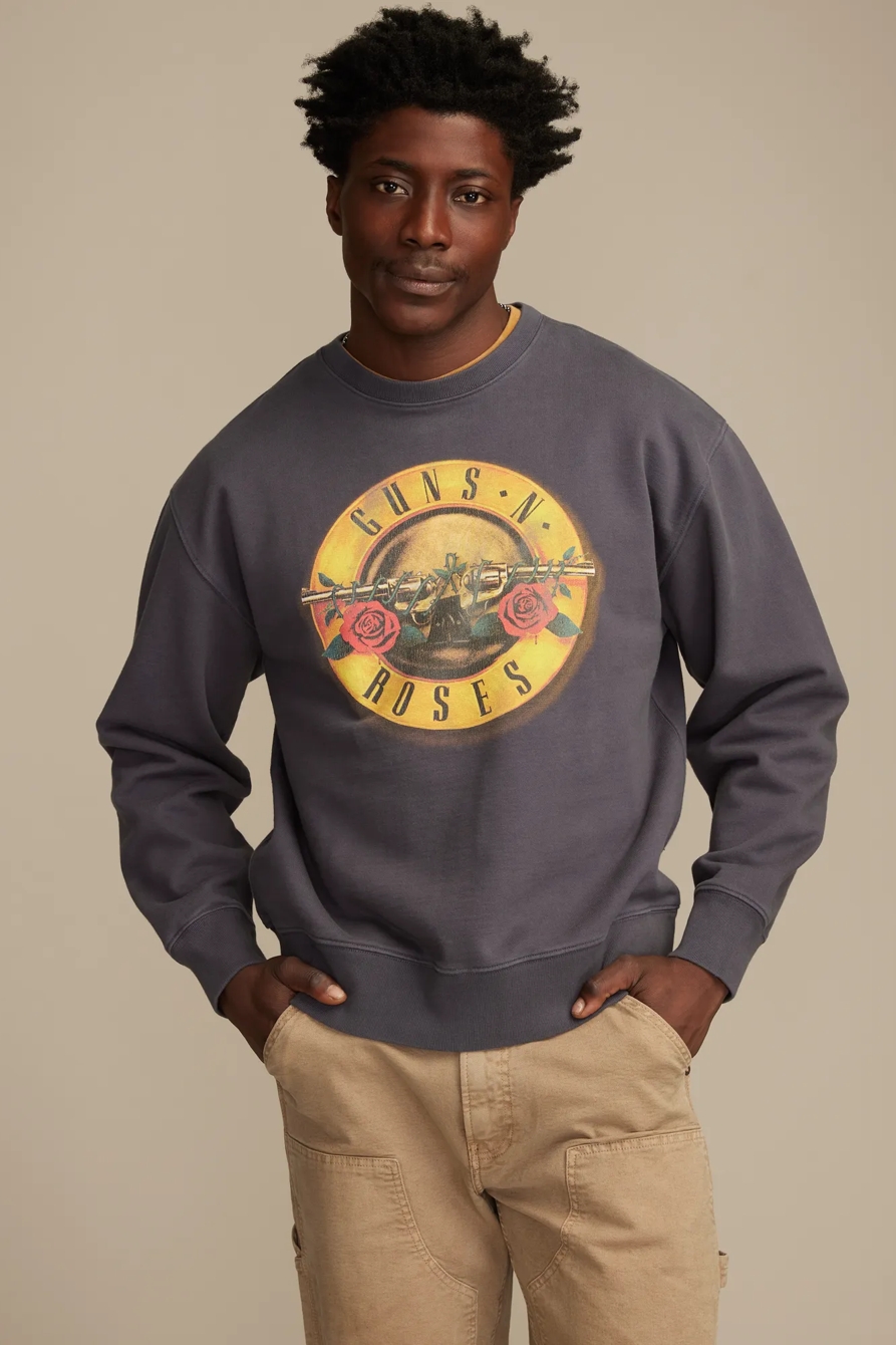 GUNS N ROSES CREW SWEATSHIRT — Ombre Blue — image 1