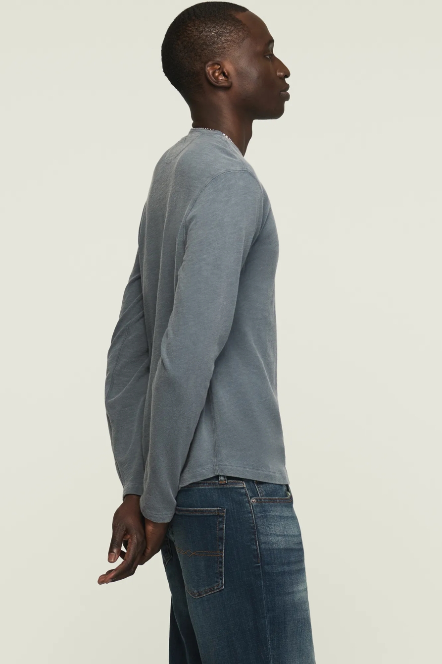 Weekend Slub Henley — Flint Stone — image 4