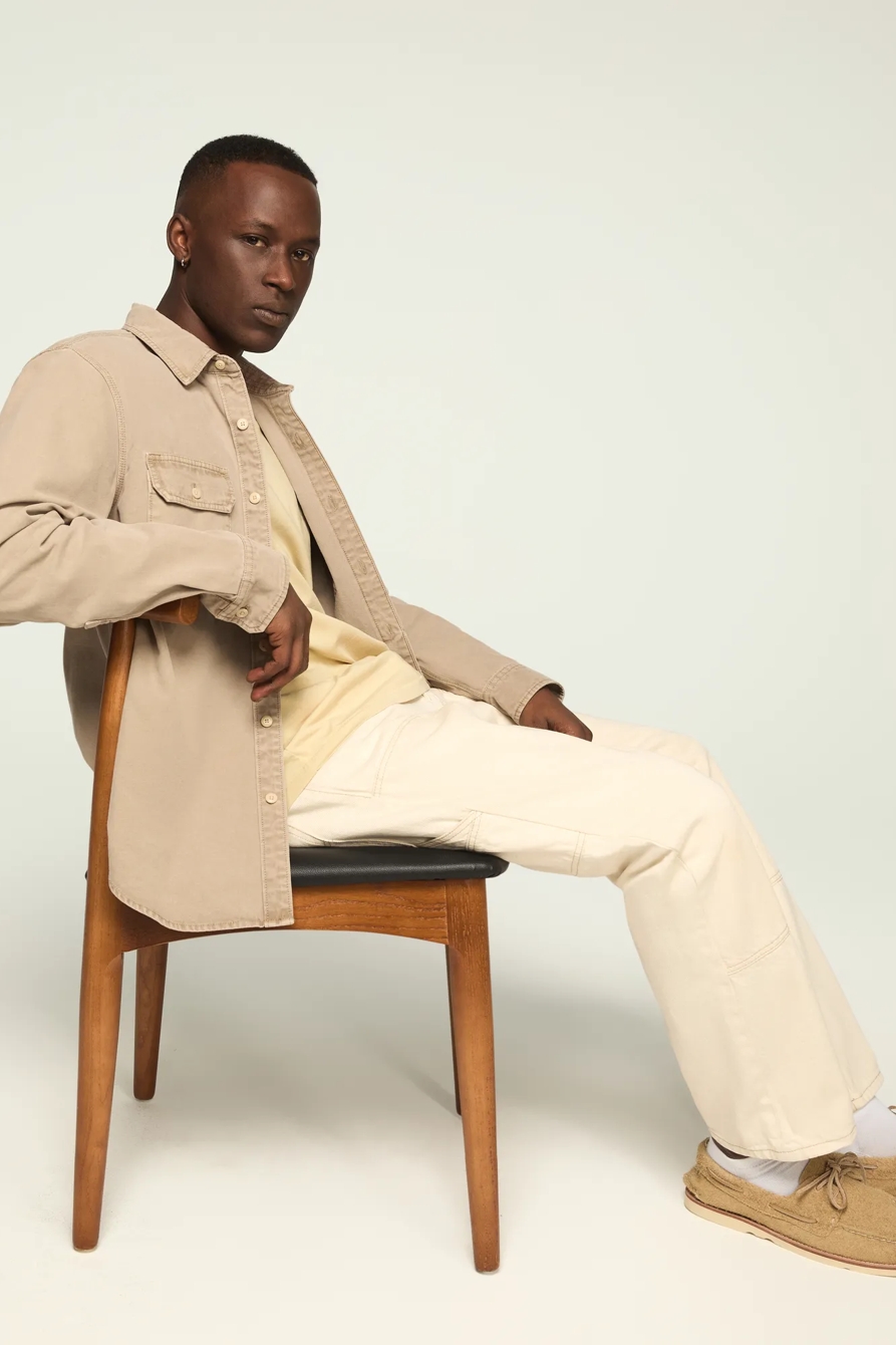 CANVAS WORKSHIRT — VINTAGE KHAKI — image 5