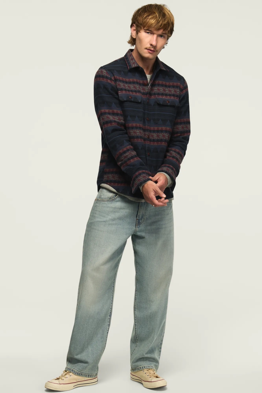 JACQUARD HUMBOLDT SHIRT — NAVY MULTI — image 3