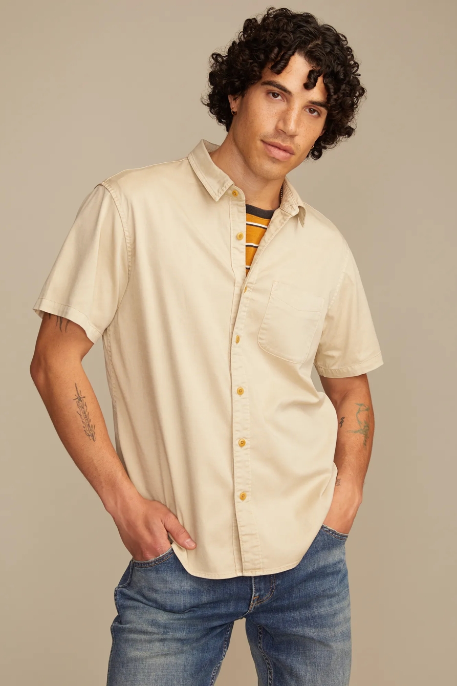 SHORT SLEEVE SAN GABRIEL SHIRT — PELICAN — image 1