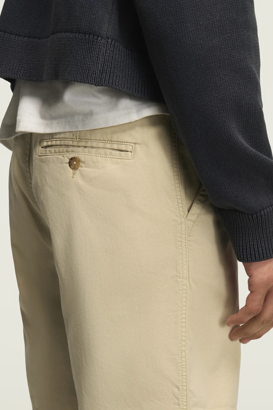 9" STRETCH TWILL FLAT FRONT SHORTS — PELICAN — image 5