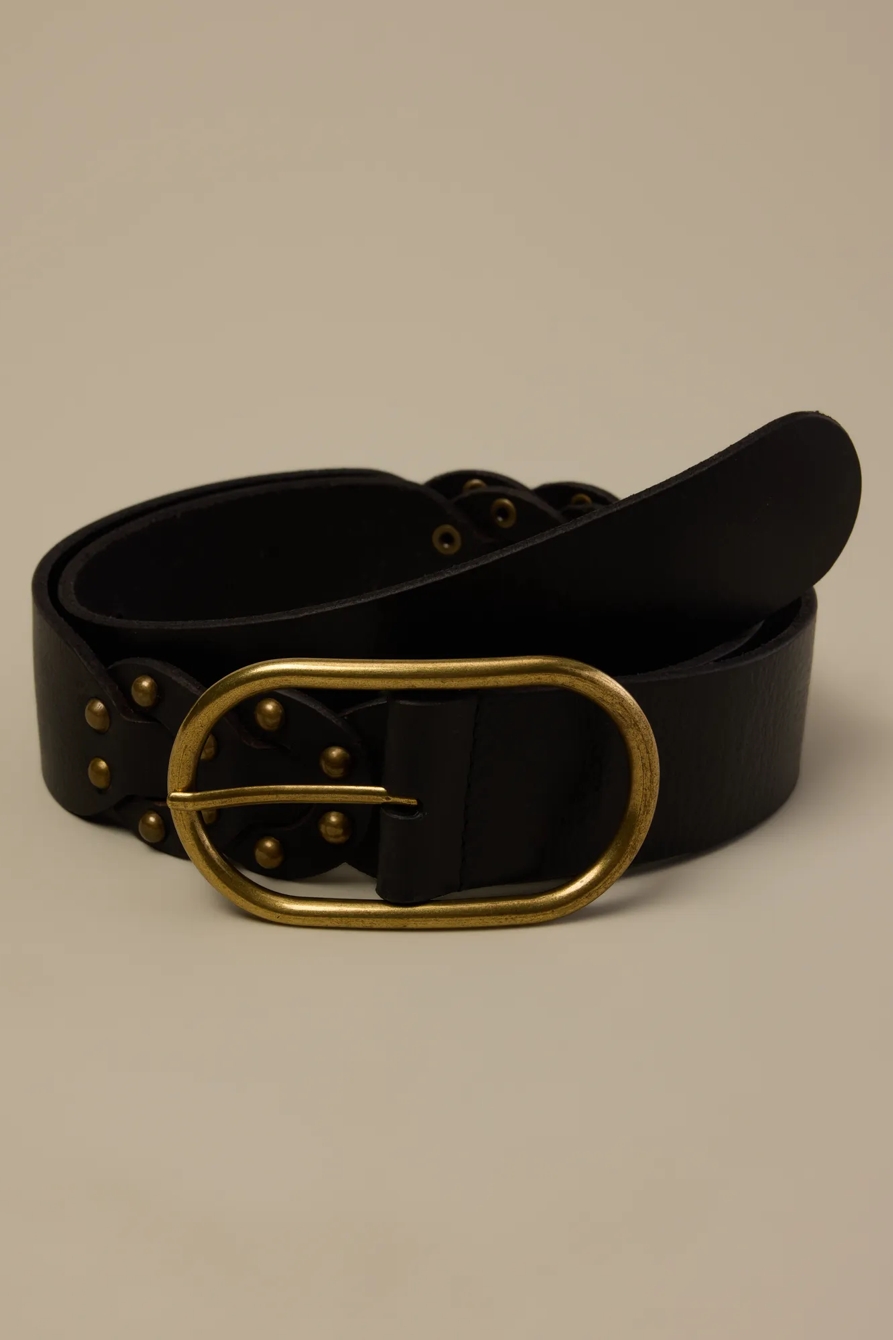 STUD LINK BELT — BLACK — image 1