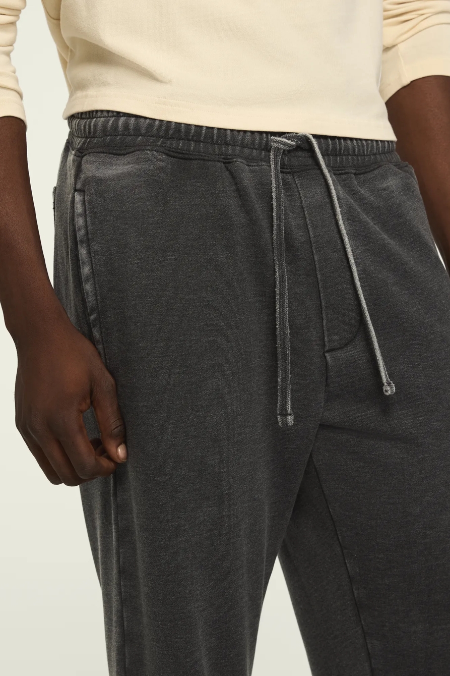 VENICE BURNOUT FRENCH TERRY  SWEATPANT — JET BLACK — image 6