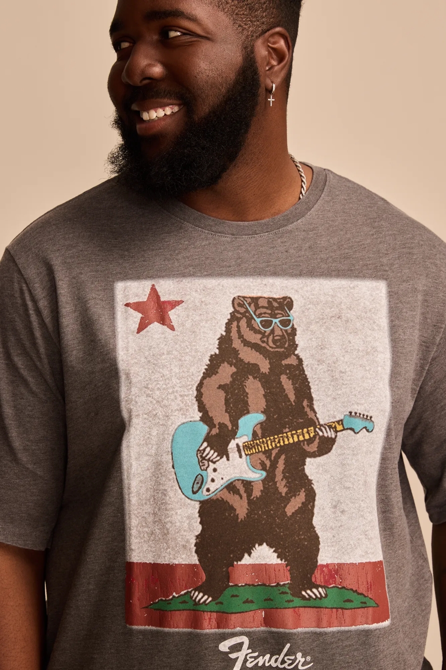 BIG & TALL FENDER BEAR TEE — RAVEN — image 2