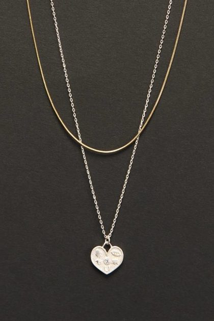 Layered Chain Necklace, MULTI