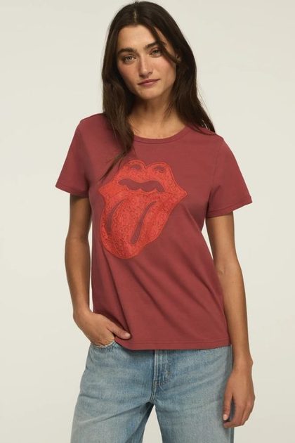 ROLLING STONES LACE CLASSIC CREW, KETCHUP