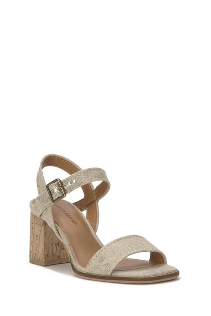HALLIA HEEL, NATURAL MULTI