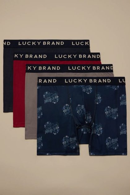 4 PACK ESSENTIAL SOFT BOXER BRIEFS, MULTI