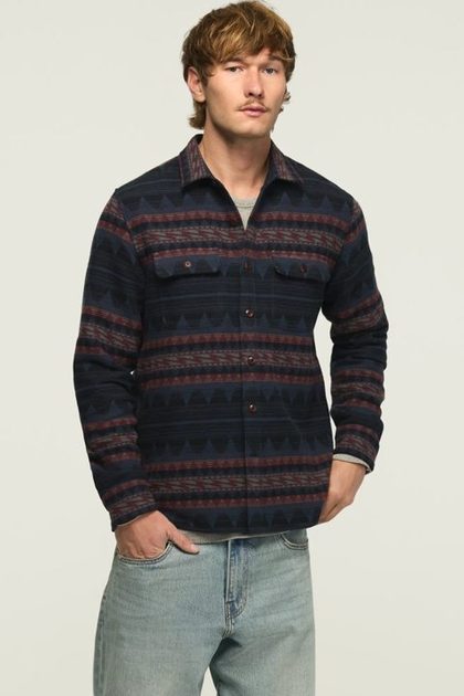 JACQUARD HUMBOLDT SHIRT, NAVY MULTI