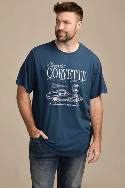 BIG & TALL CORVETTE TEE, INSIGNIA BLUE
