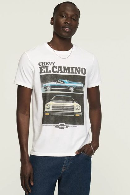 CHEVY EL CAMINO TEE, BRIGHT WHITE
