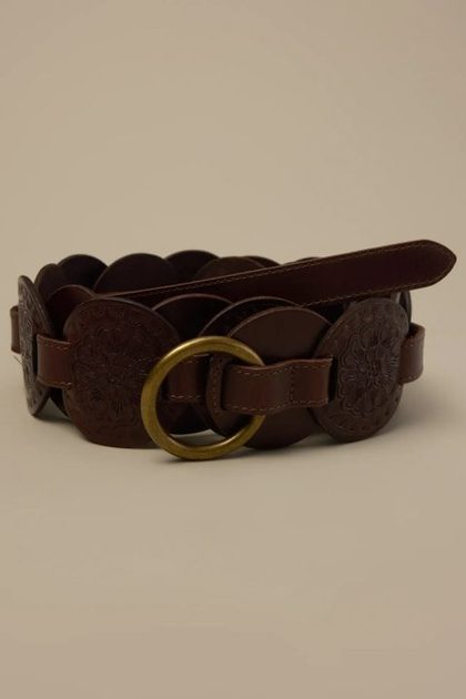 WESTERN DISC BELT, DARK BROWN