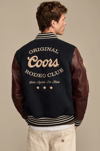 COORS VARSITY JACKET, NAVY MULTI