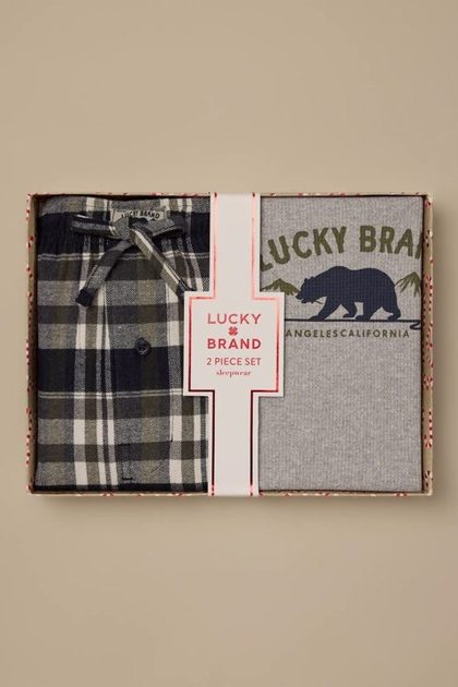 GIFT-L/S THERMAL & FLANNEL PANT, LIGHT GREY