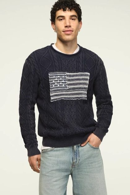 Americana Sweater, BLUE INDIGO