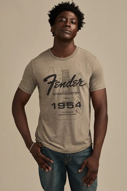 FENDER STRATOCASTER TEE, TARMAC