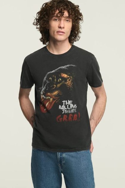 ROLLING STONES GRRR TEE, JET BLACK