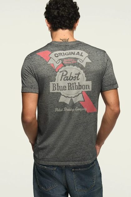 Pabst Burnout Tee, #001 BLACK