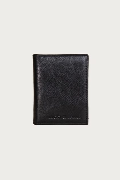 Smooth Leather L-Fold Wallet, BLACK