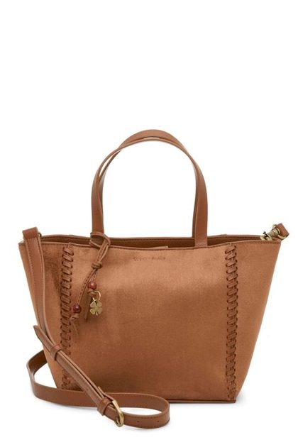 ENNA VEGAN LEATHER TOTE, HONEY TAN