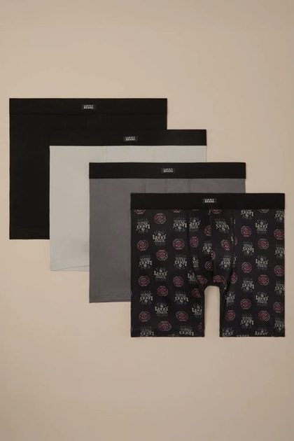 4 PACK SOFT BOXER BRIEFS, MULTI