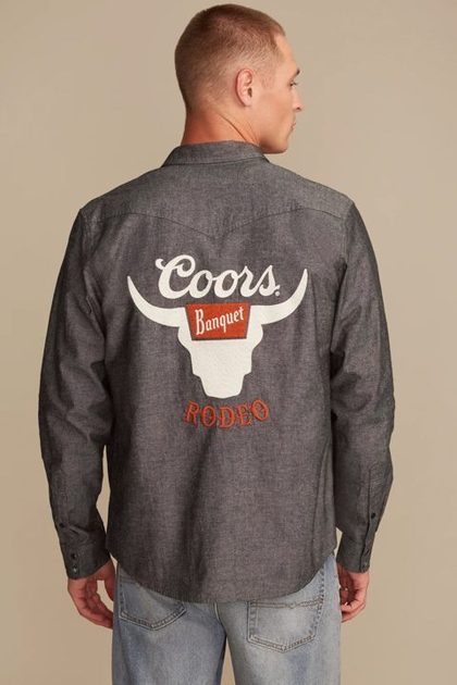 COORS RODEO WESTERN SHIRT, #001 BLACK
