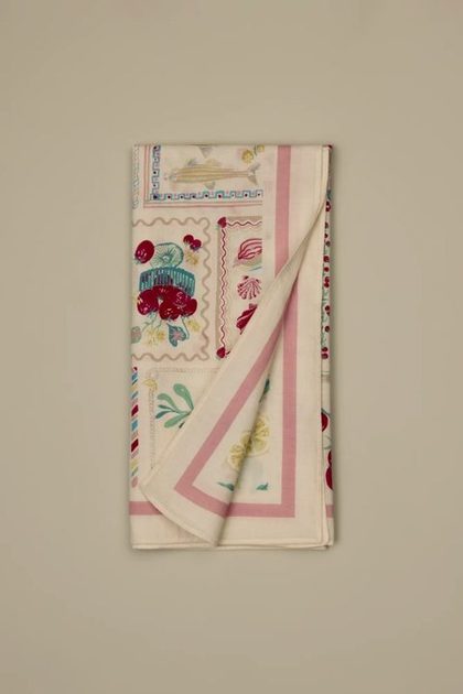 MULTI POSTCARD COTTON BANDANA, MULTI