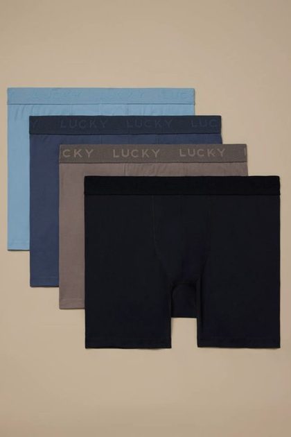4 PACK ESSENTIAL SOFT BOXER BRIEFS, MULTI