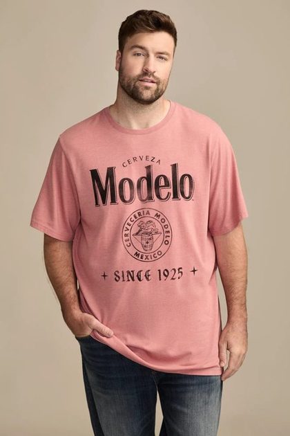 Big & Tall MODELO LOGO TEE, CEDAR WOOD