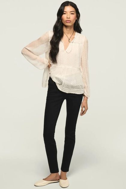MID RISE AVA SKINNY, BLACK LIGHT WASH