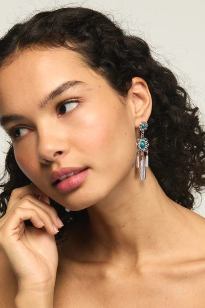 Turquoise and Silver Drop, SILVER