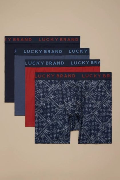4 PACK ESSENTIAL SOFT BOXER BRIEFS, MULTI