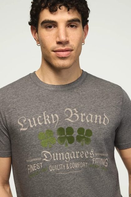 VINTAGE LUCKY LOGO TEE, JET BLACK