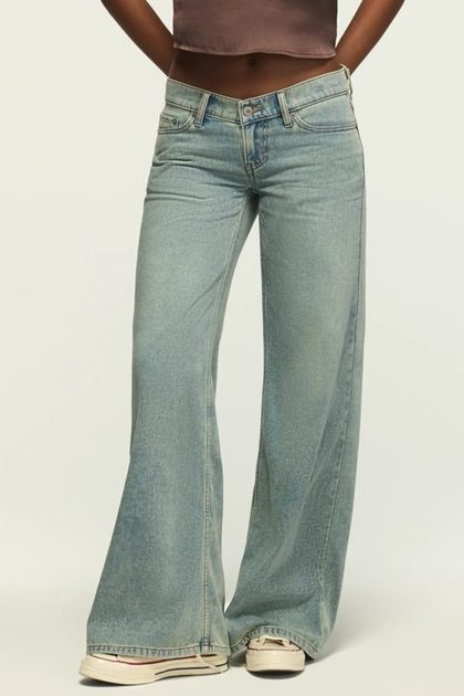 DENIM LUXE SUPER LOW RISE ULTRA WIDE LEG, MATROPOLITAN WASH