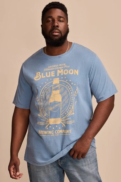 BIG & TALL BLUE MOON TEE, BLUE HEAVEN