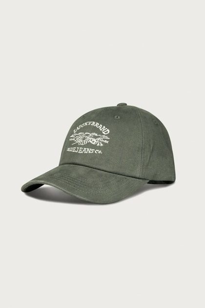 Lucky Blue Jeans Co. Embroidered Dad Hat, BRIGHT GREEN